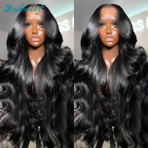 Rosabeauty HD 13X6 Transparent Body Wave Lace Frontal Wig 13X4 Front Human Hair 5X5 Ready To Wear Go Glueless Wig 250 Density